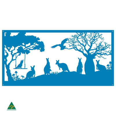 Tropical Australiana Metal Wall Art | Blaze Blue Gloss