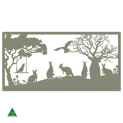 Tropical Australiana Metal Wall Art | Pale Eucalypt Matt