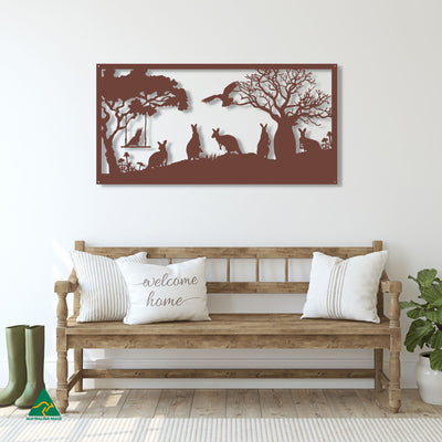 Tropical Australiana Metal Wall Art | Rust Patina