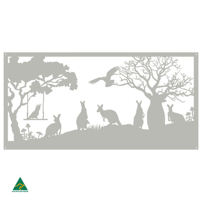 Tropical Australiana Metal Wall Art | Shale Grey Matt