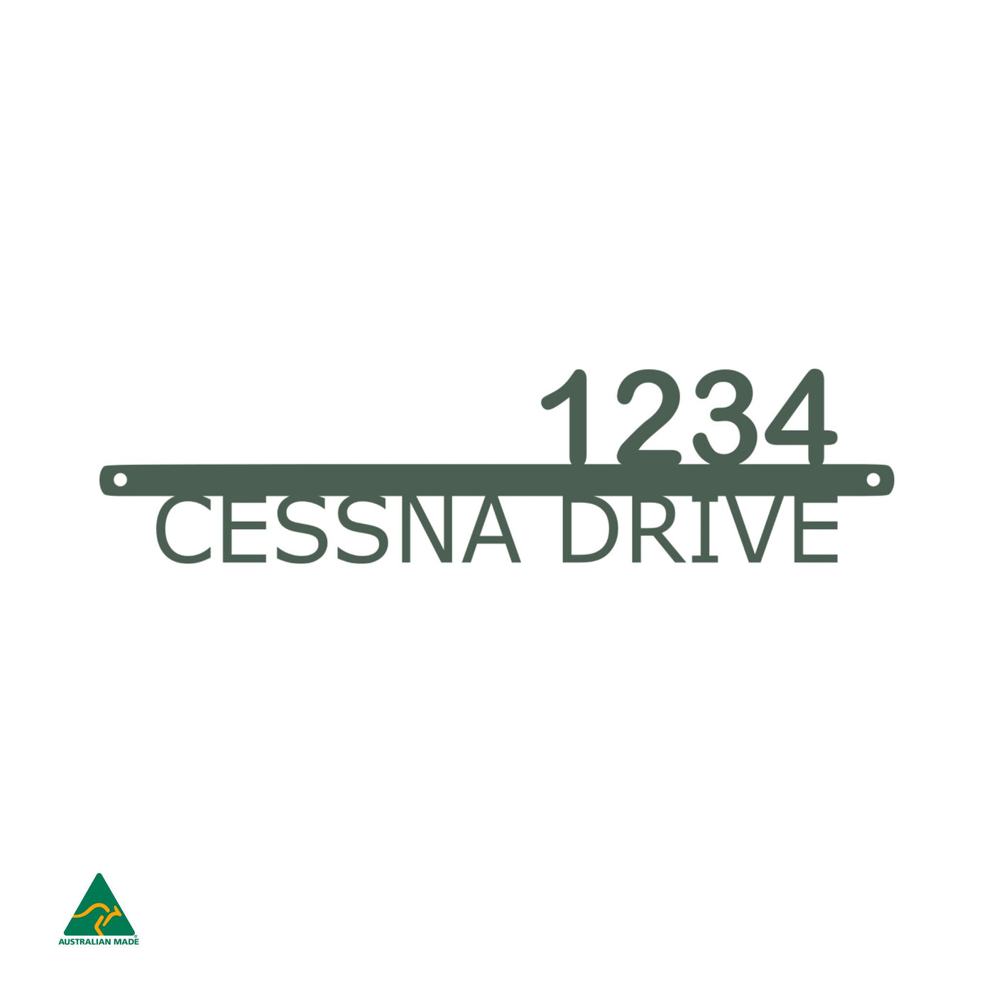 Address Wall Sign | Cottage Green Satin