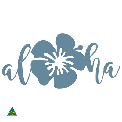 Aloha Hibiscus Flower Wall Sign | Wedgewood Satin