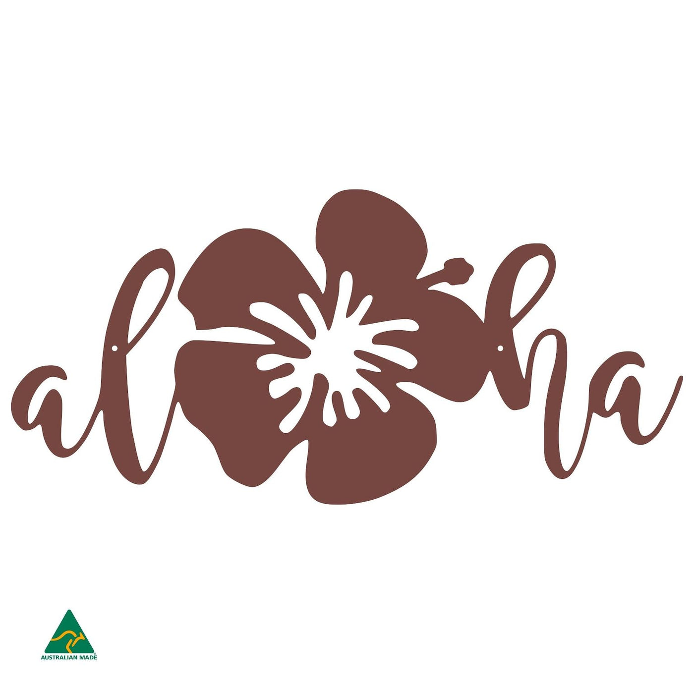 Aloha Hibiscus Flower Wall Sign | Manor Red Satin