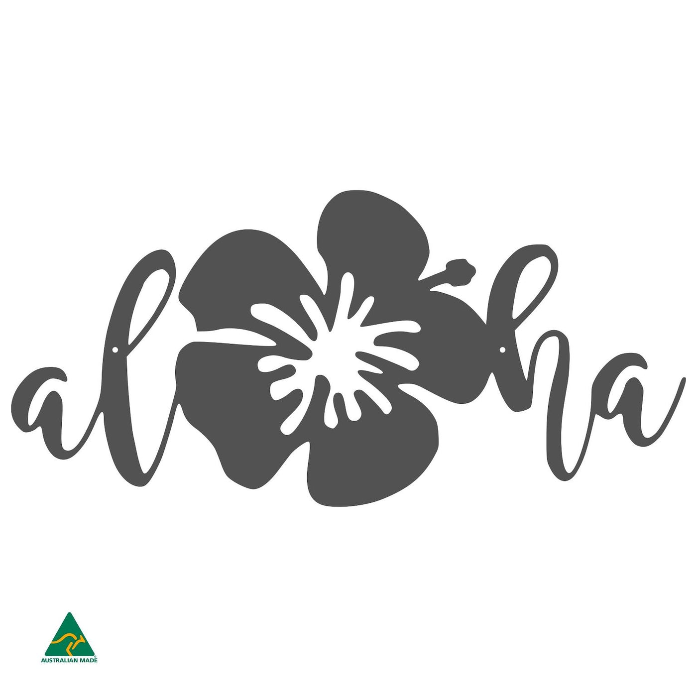 Aloha Hibiscus Flower Wall Sign | Monument Matt