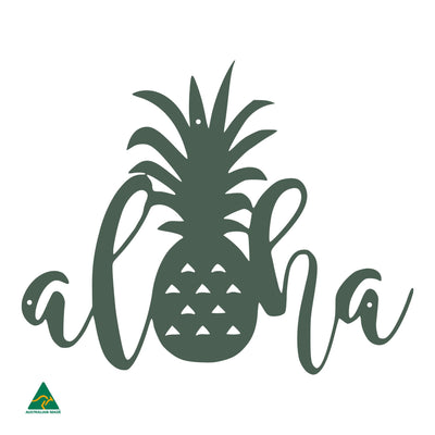 Aloha Pineapple Wall Sign | Cottage Green Satin