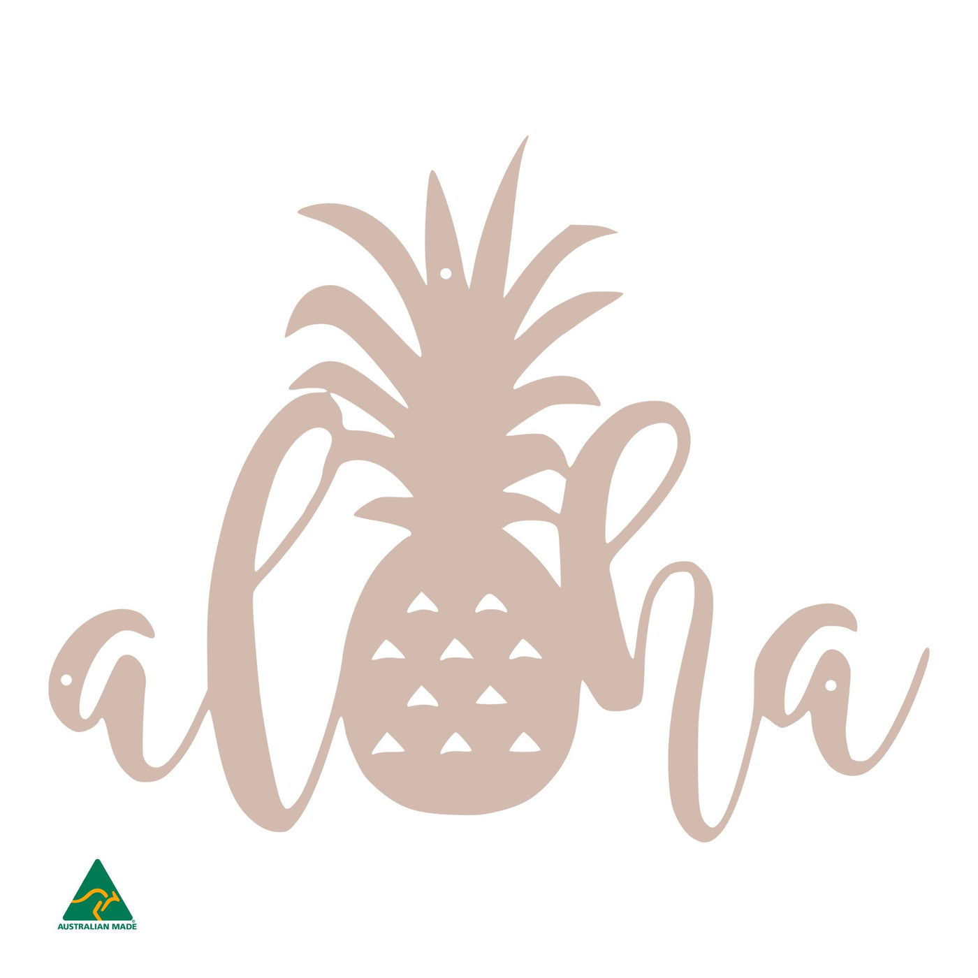 Aloha Pineapple Wall Sign | Pink Sand Matt