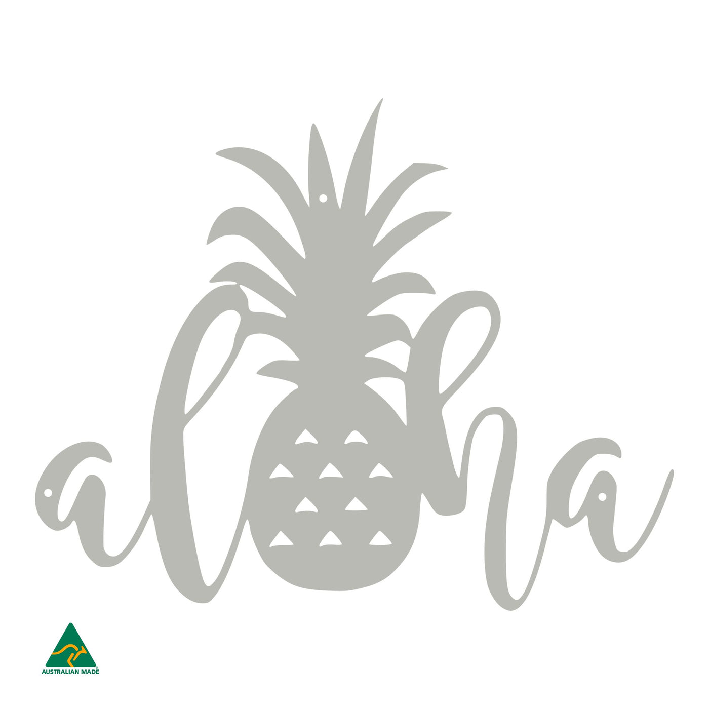 Aloha Pineapple Wall Sign | Shale Grey Matt