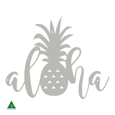 Aloha Pineapple Wall Sign | Shale Grey Matt