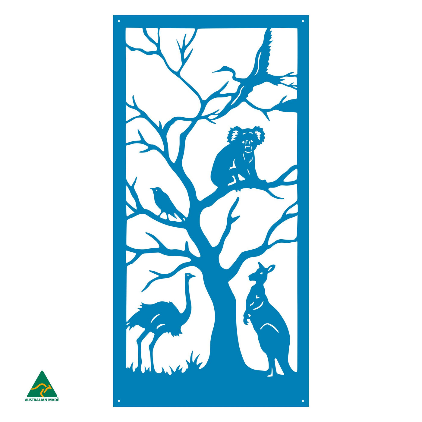 Australian Animals Metal Wall Art | Blaze Blue Gloss