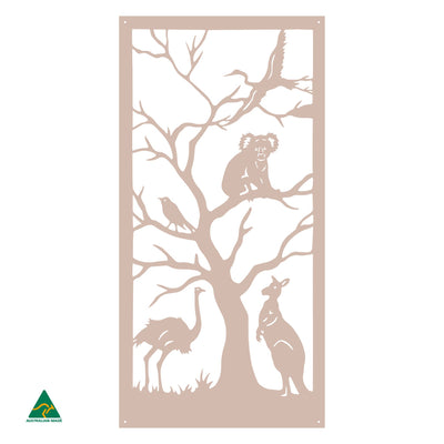 Australian Animals Metal Wall Art | Pink Sand Matt