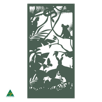 Australian Wildlife Metal Wall Art | Cottage Green Satin