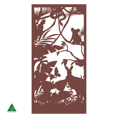 Australian Wildlife Metal Wall Art | Manor Red Satin