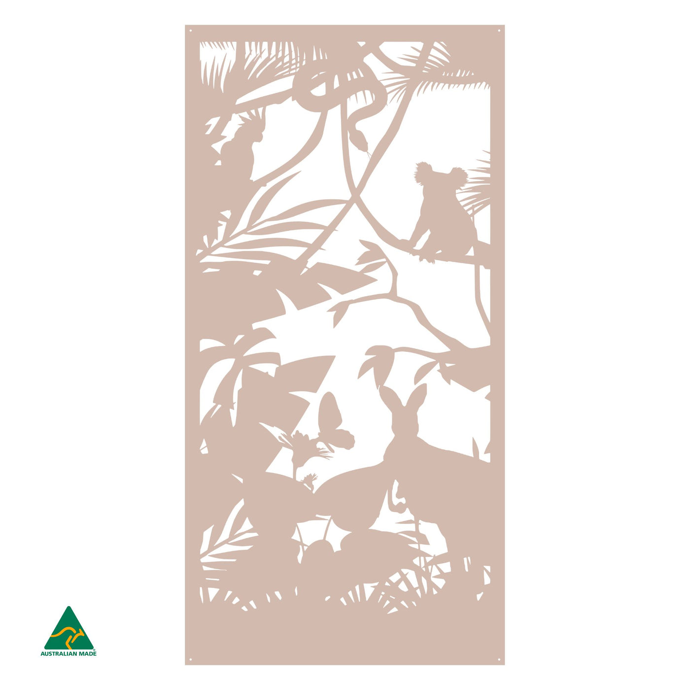Australian Wildlife Metal Wall Art | Pink Sand Matt