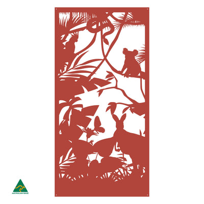 Australian Wildlife Metal Wall Art | Signal Red Gloss