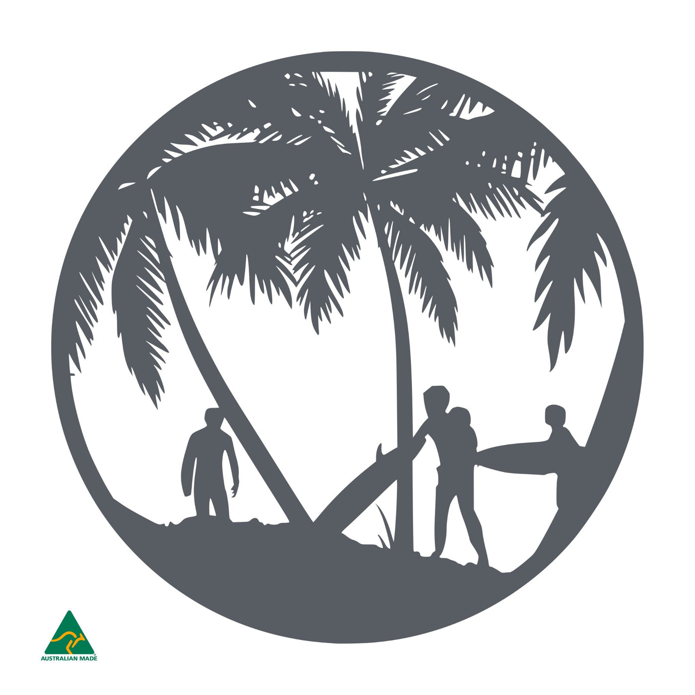 Beach Break Round Metal Wall Art | Ironstone Matt