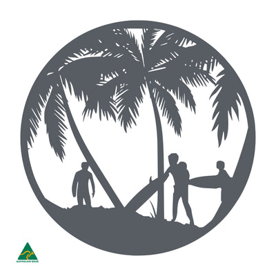 Beach Break Round Metal Wall Art | Ironstone Matt