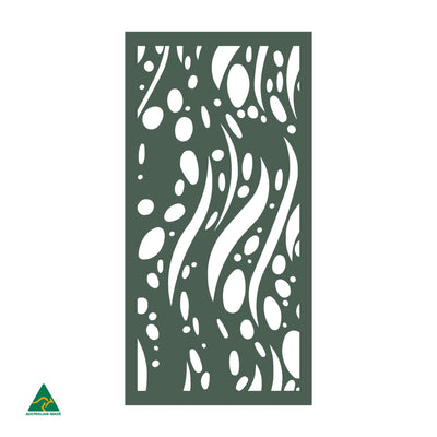 Below The Sea Privacy Screen | Cottage Green Satin