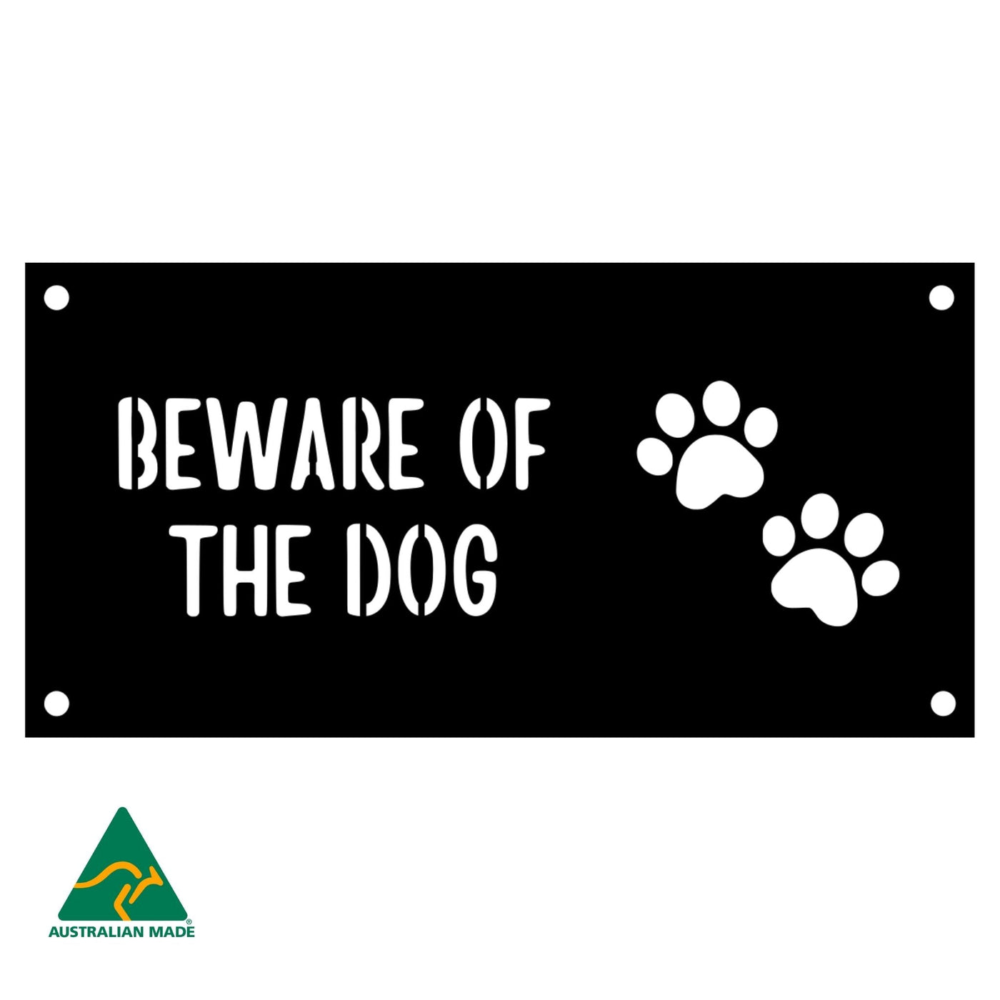 Charlie Beware of the Dog Wall Sign | Black Finish