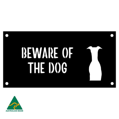 Henry Beware of the Dog Wall Sign | Black Finish