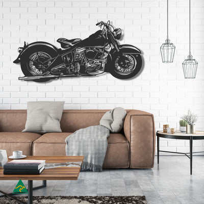 Born to Ride Motorcycle Metal Wall Art Staged Image | Night Sky (Black) Matt