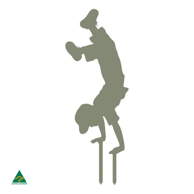 Boy doing Handstand Garden Decor | Pale Eucalypt Matt