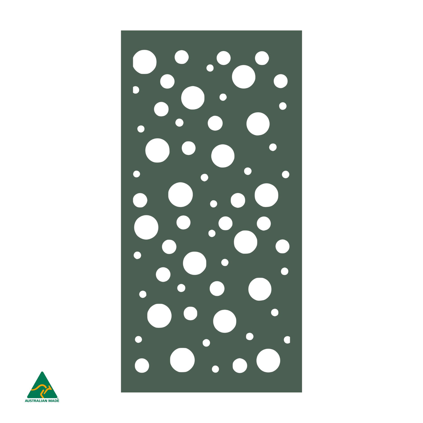 Bubbles Privacy Screen | Cottage Green Satin