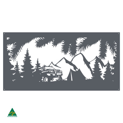 Camping Out Metal Wall Art | Ironstone Matt