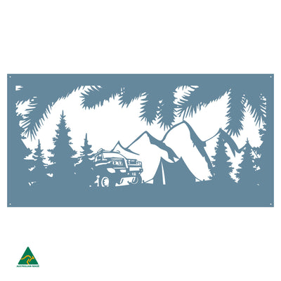 Camping Out Metal Wall Art | Wedgewood Satin