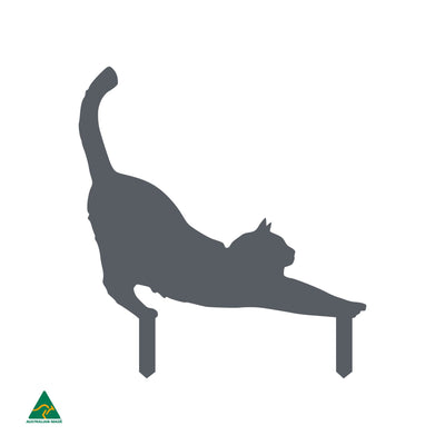 Cat Stretching Garden Decor | Ironstone Matt