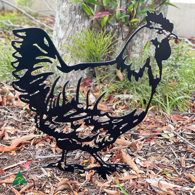 Chicken Garden Decor Photo | Night Sky (Black) Matt