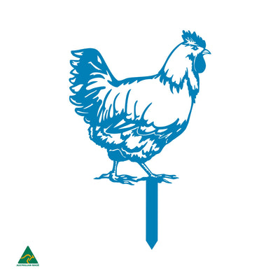 Chicken Garden Decor | Blaze Blue Gloss