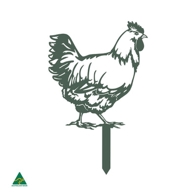 Chicken Garden Decor| Cottage Green Satin