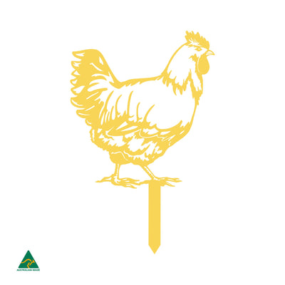 Chicken Garden Decor| Lemon Yellow Gloss