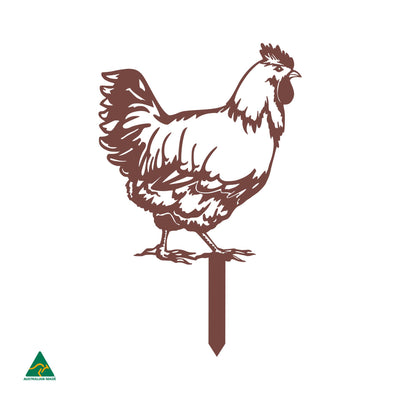 Chicken Garden Decor | Manor Red Satin