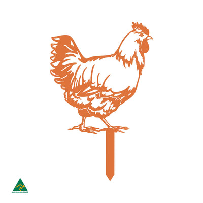 Chicken Garden Decor | Orange X15 Gloss