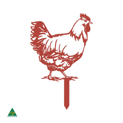 Chicken Garden Decor| Signal Red Gloss
