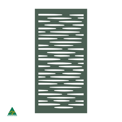Clouds Privacy Screen | Cottage Green Satin