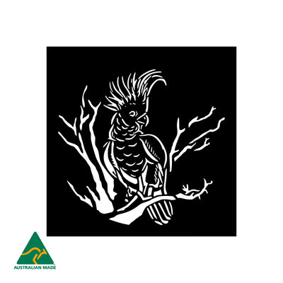 Cockatoo Metal Wall Art | Black Finish