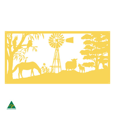 Country Living Metal Wall Art | Lemon Yellow Gloss