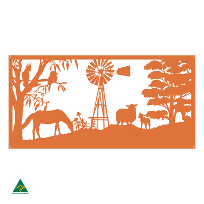 Country Living Metal Wall Art | Orange X15 Gloss