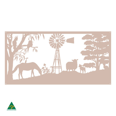 Country Living Metal Wall Art | Pink Sand Matt