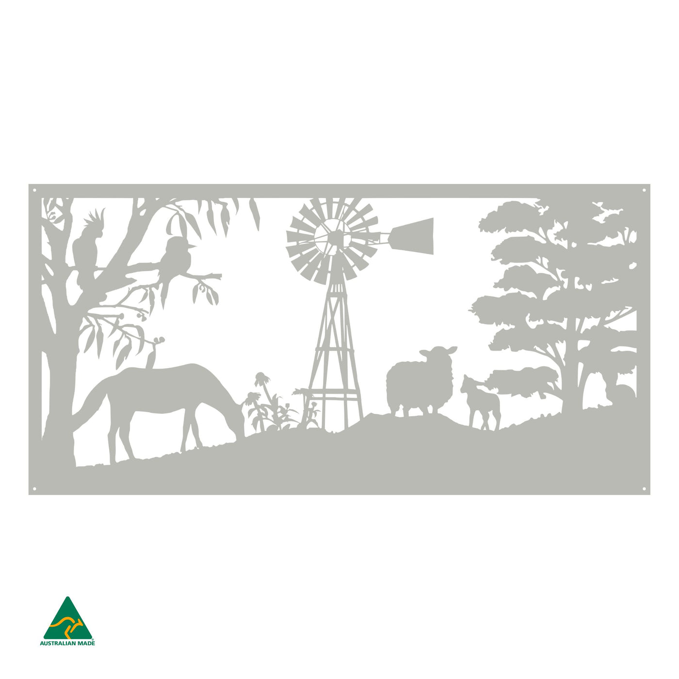 Country Living Metal Wall Art | Shale Grey Matt