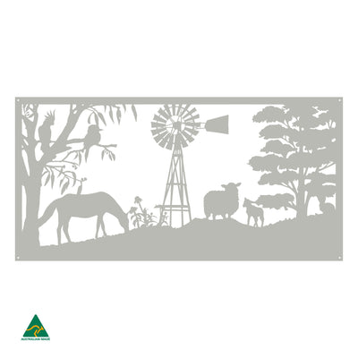 Country Living Metal Wall Art | Shale Grey Matt