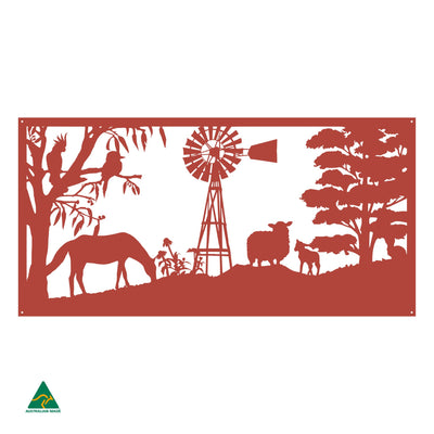 Country Living Metal Wall Art | Signal Red Gloss
