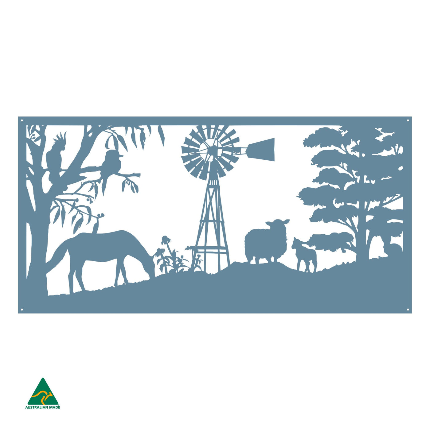 Country Living Metal Wall Art | Wedgewood Satin