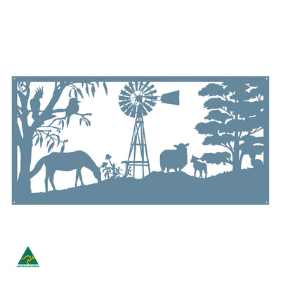 Country Living Metal Wall Art | Wedgewood Satin
