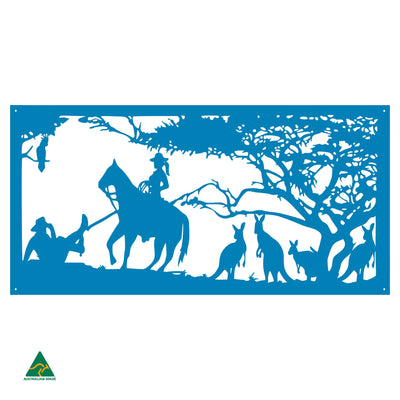 Cowgirl Metal Wall Art | Blaze Blue Gloss
