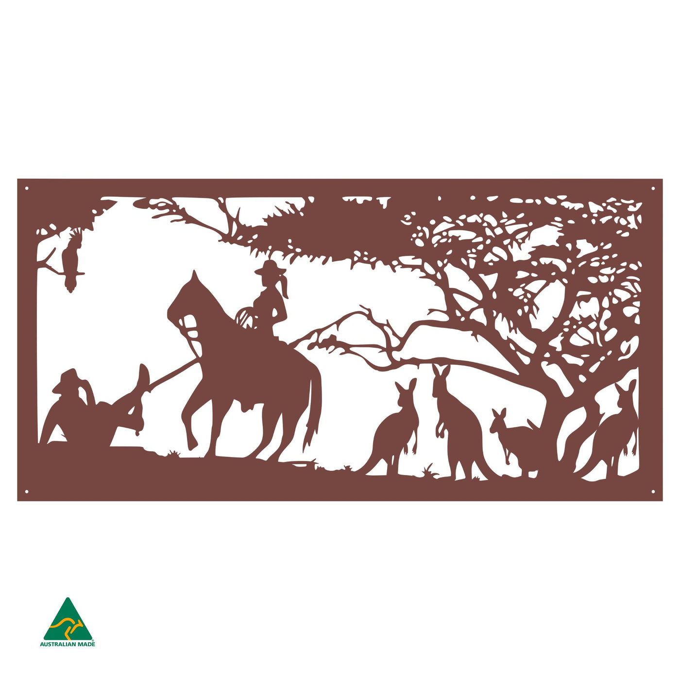 Cowgirl Metal Wall Art | Manor Red Satin