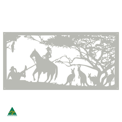 Cowgirl Metal Wall Art | Shale Grey Matt
