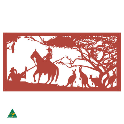 Cowgirl Metal Wall Art | Signal Red Gloss